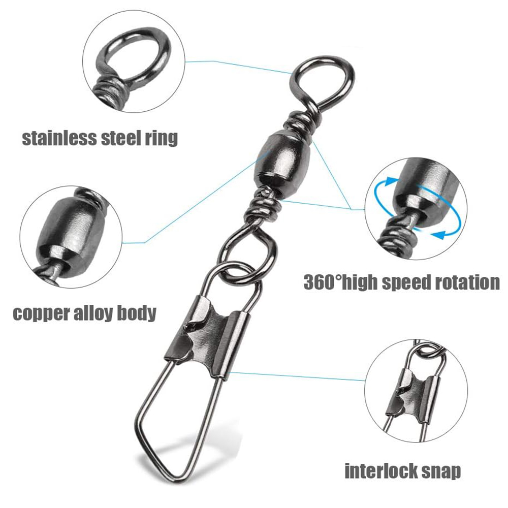 50Pcs Stainless Steel Snap Swi - đánh giá và giá Freshwater Line