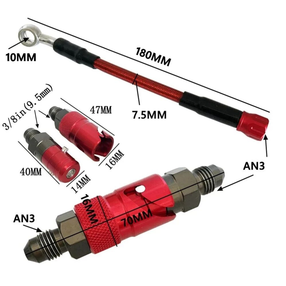 Motorcycle AN3 Quick Connect B - đánh giá và giá Braided Line